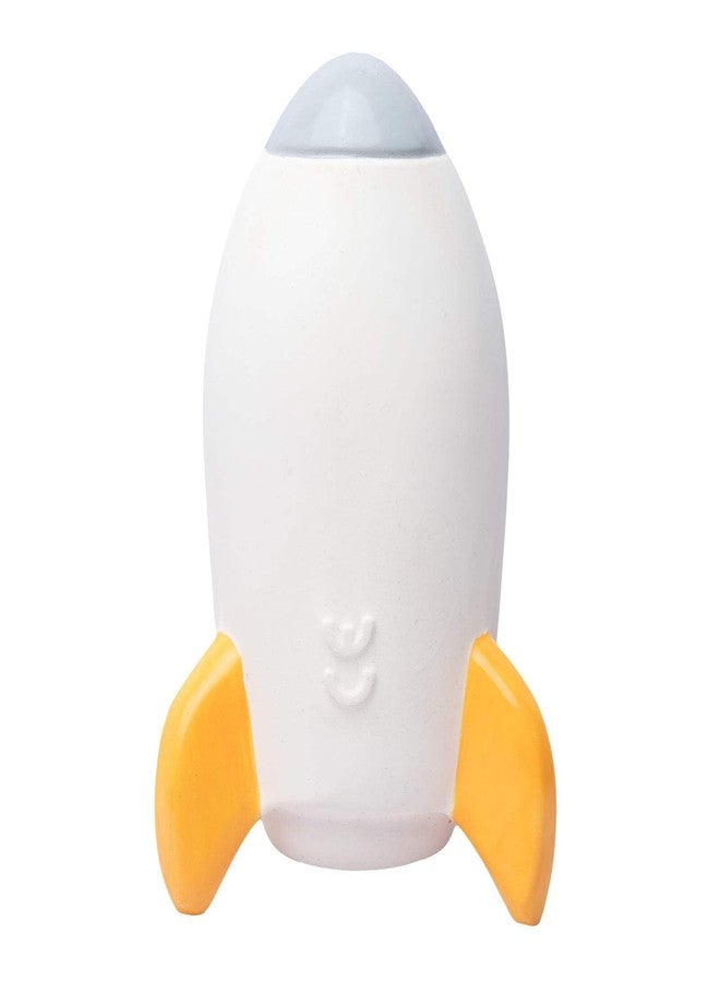 Tikiri Rocket Baby Teether, Rattle & Bath Toy – 3.89 in Space-Themed Infant Toy | Natural Rubber, Hand-Painted with Water-Based Paint | Non-Toxic, BPA-Free Sensory Toy & Toddler Gift (36+ Months) - Image 5